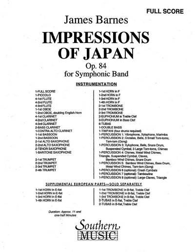 J. Barnes: Impressions of Japan, Blaso (Part.)
