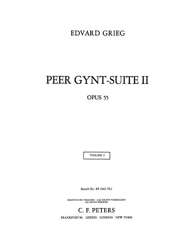 E. Grieg: Peer Gynt Suite Nr. 2 op. 55, Sinfo (Vl1)