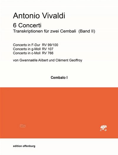 A. Vivaldi et al.: 6 Concerti, Transkriptionen für 2 Cembali