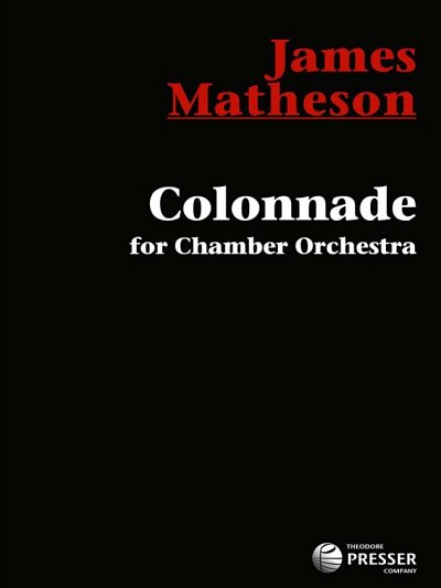 J. Matheson: Colonnade, Orch (Stp)