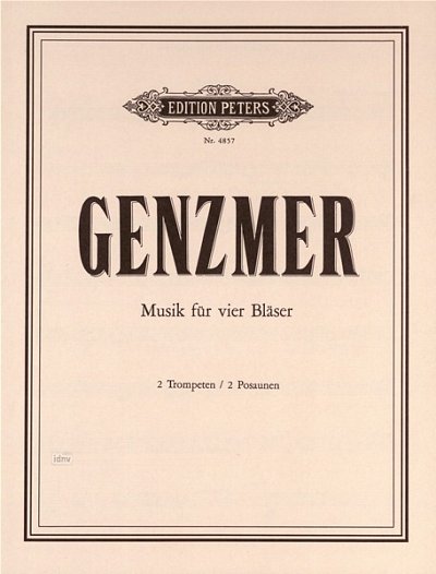 H. Genzmer: Musik für 4 Bläser, 2Trp2Pos (Stsatz)