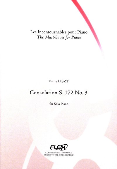 F. Liszt: Consolation S. 172 No. 3 - F. Liszt , Klav (Pa+St)