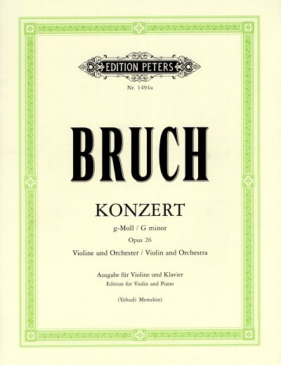 M. Bruch: Konzert g-Moll op. 26, VlKlav (KA+St)