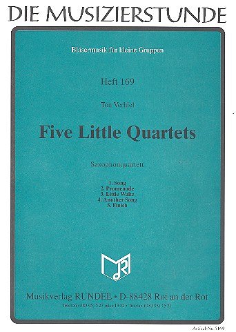 T. Verhiel: Five Little Quartets, 4Sax (Pa+St)