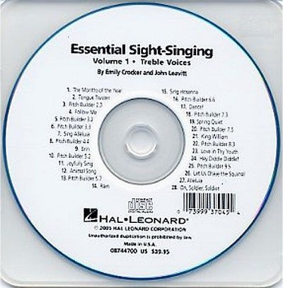 Essential Sight-Singing Vol. 1 Treble Voices, Ch (CD)
