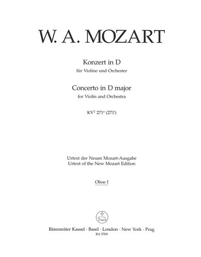 W.A. Mozart: Konzert D-Dur KV 271a (271i), VlOrch (HARM)