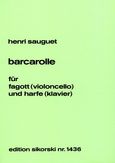 H. Sauguet: Barcarolle (KlavpaSt)