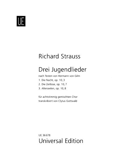 AQ: R. Strauss: 3 Jugendlieder  (Chpa) (B-Ware)