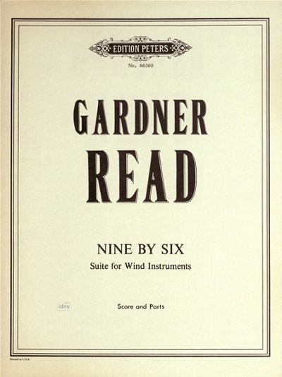 Read Gardner: Suite (Nine By Six) Op 86