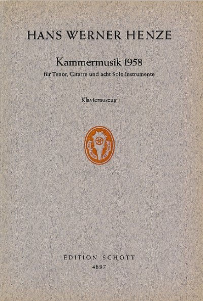 H.W. Henze: Kammermusik 1958  (KA)