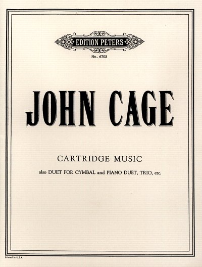 J. Cage: Cartridge Music
