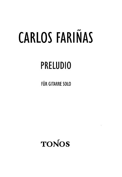 Farinas Carlos: Preludio Cancion Triste