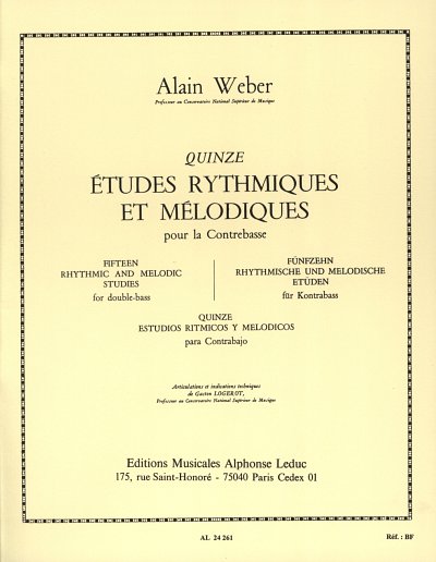 A. Weber: 15 Rhythmic And Melodic Studies, Kb (Part.)