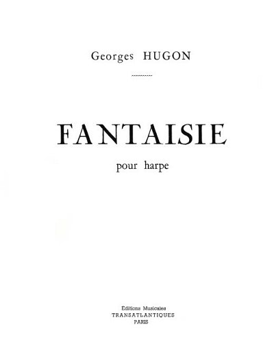 G. Hugon: Fantaisie, Hrf (Bu)