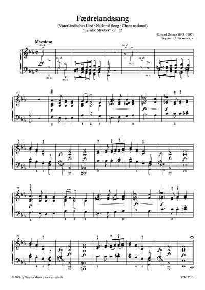 DL: E. Grieg: Vaterlaendisches Lied aus: Lyrische Stuecke, o