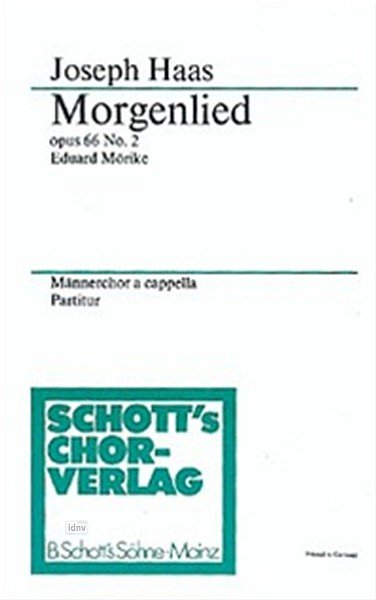 J. Haas: Morgenlied op. 66/2 , Mch4 (Chpa)