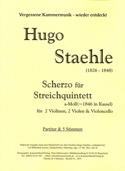 Staehle Hugo: Scherzo + Trio A-Moll / A-Dur