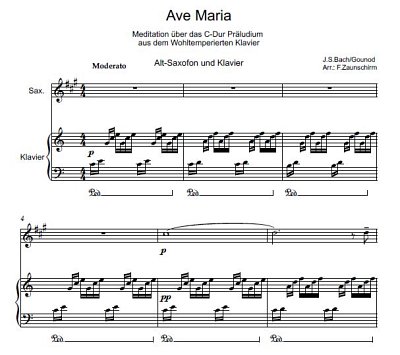 DL: C. Gounod: Ave Maria, SaxKlav (Par2St)
