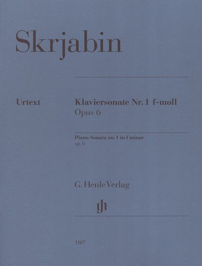 S.A. Nikolayevich: Klaviersonate Nr. 1 op. 6 , Klav