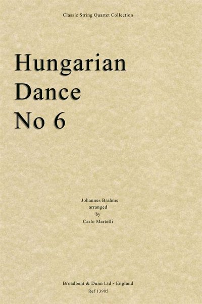 J. Brahms: Hungarian Dance No. 6, 2VlVaVc (Part.)
