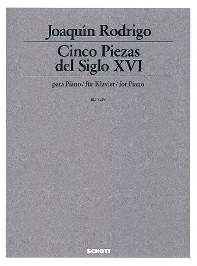 J. Rodrigo: Cinco piezas del siglo XVI , Klav