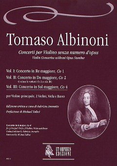 T. Albinoni: Violin Concertos without Opus Number Vol. 3