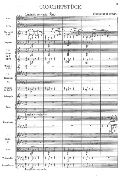F.H. Cowen: Concertstück, KlavOrch (Part.)