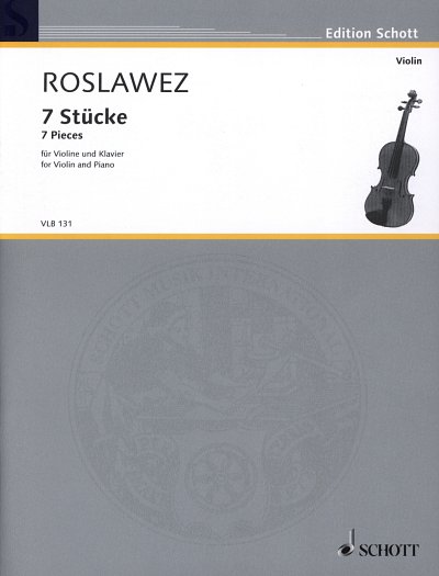 N. Roslawez: 7 Stücke , VlKlav (KlavpaSt)