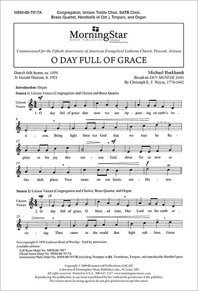 M. Burkhardt: O Day Full of Grace (Chpa)