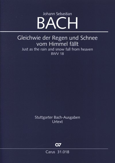 J.S. Bach: Gleichwie der Regen und Schn, 3GesGchOrch (Part.)