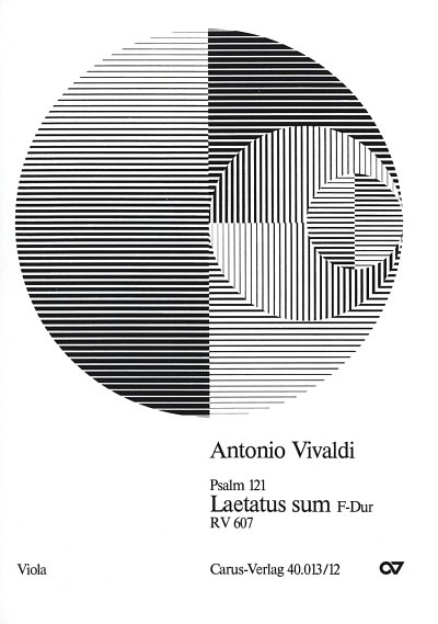 A. Vivaldi: Psalm 121 RV 607; Laetatus sum / Einzelstimme Va