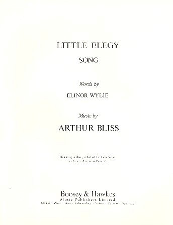 A. Bliss: Little Elegy, Singstimme (tief), Klavier