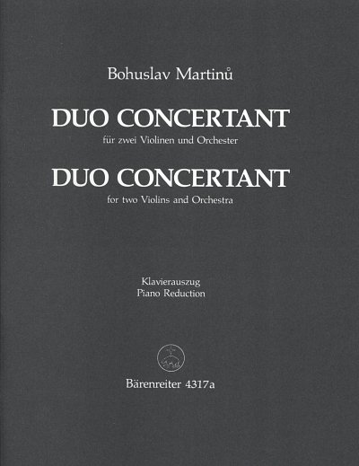 B. Martin_: Duo concertant (1937), VlOrch (KA)