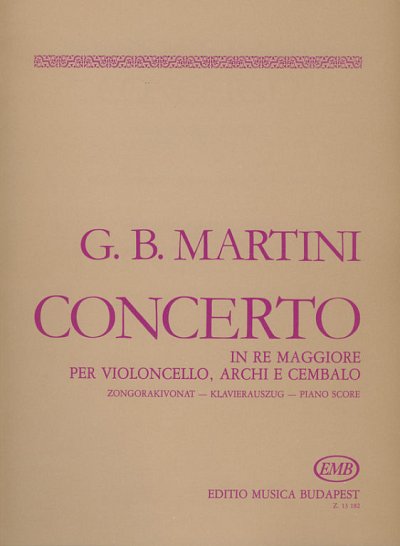 G.B. Martini: Concerto in Re maggiore per vi, VcStrBc (KASt)