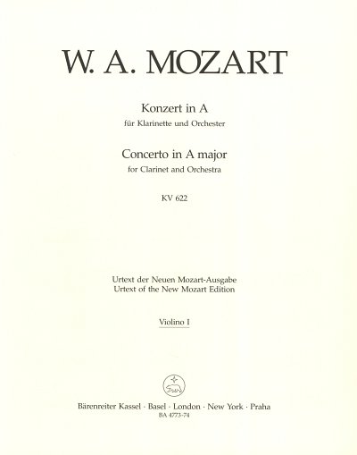 W.A. Mozart: Konzert A-Dur KV 622, KlarOrch (Vl1)