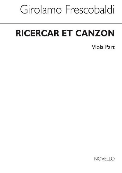 G. Frescobaldi: Ricercar Et Canzon - Viola, Va