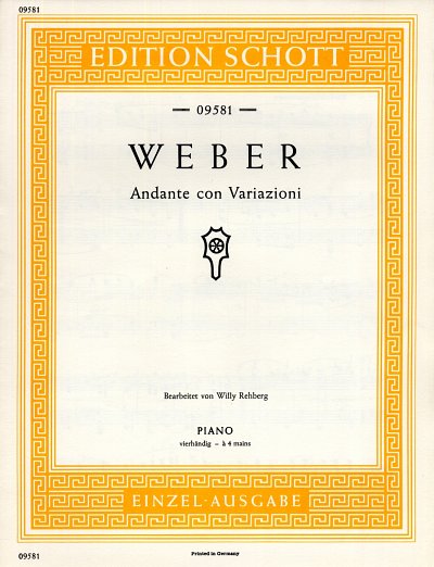 C.M. von Weber: Andante con Variazioni , Klav4m
