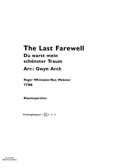 Whittaker Roger: The Last Farewell (Du Warst Mein Schoenster