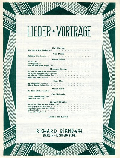 Winkler Gerhard: Lied Der Lerche