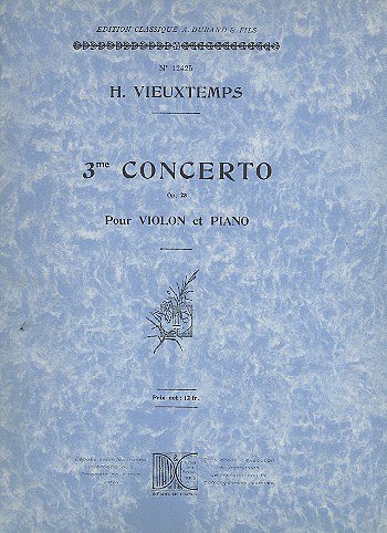 H. Vieuxtemps: Concerto N 3 V-Piano, VlKlav