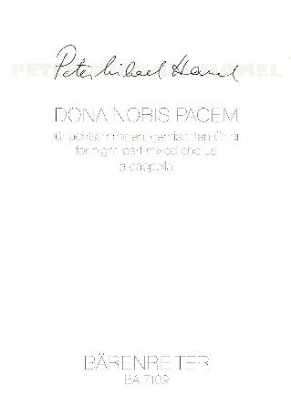 P.M. Hamel: Dona nobis pacem (1984), Ch (Chpa)