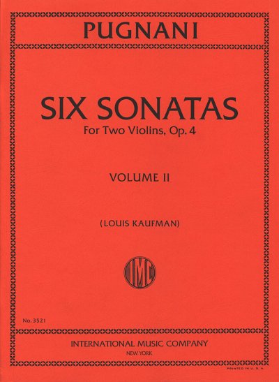 G. Pugnani: 6 Sonaten 2 op. 4_, 2Vl (Sppa)