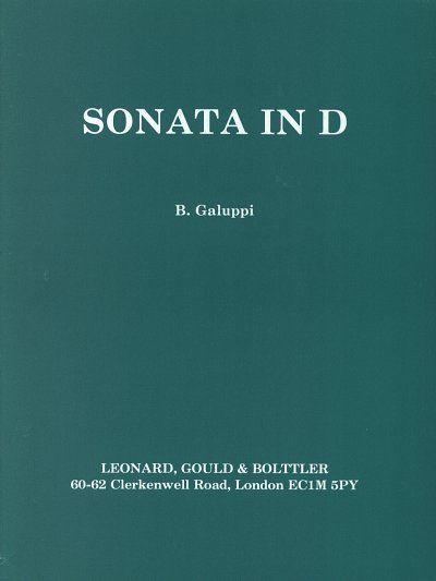 Galuppi Balthasar: Sonata D-Dur