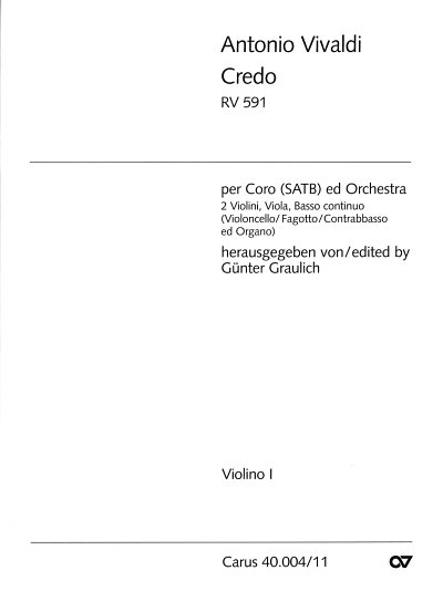 A. Vivaldi: Credo RV 591 / Einzelstimme Vl. 1