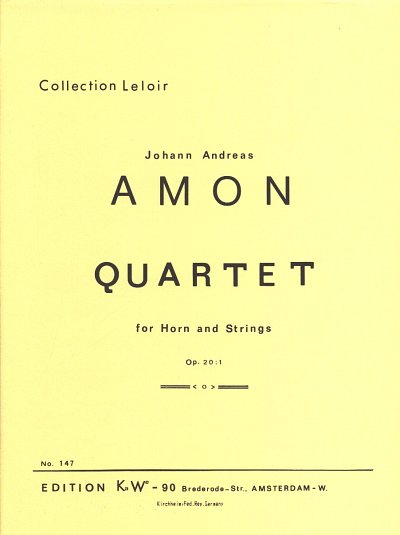 J.A. Amon: Quartett Op 20/1