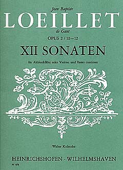 J. Loeillet de Gant: 12 Sonaten op. 2/10-1, AbflVlBc (Pa+St)