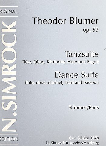 T. Blumer: Tanz-Suite op. 53 , FlObKlHrFg (Stsatz)