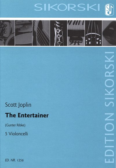 S. Joplin: The Entertainer für 5 Violoncelli