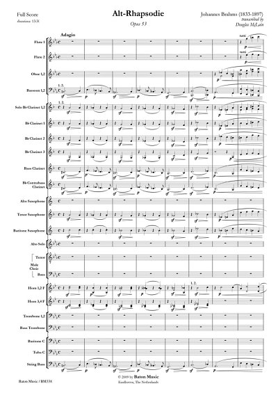 J. Brahms: Alt-Rhapsodie (Pa+St)