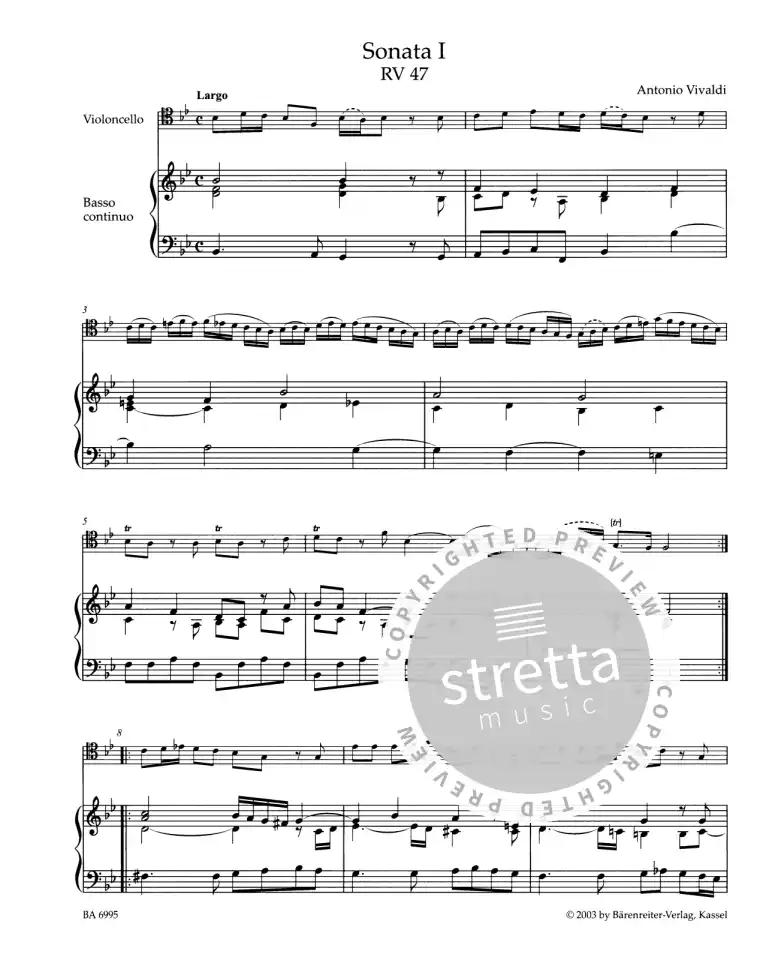 A. Vivaldi: Sämtliche Sonaten RV 39-47, VcBc (Pa+St) (7)